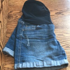 Maternity jean shorts
